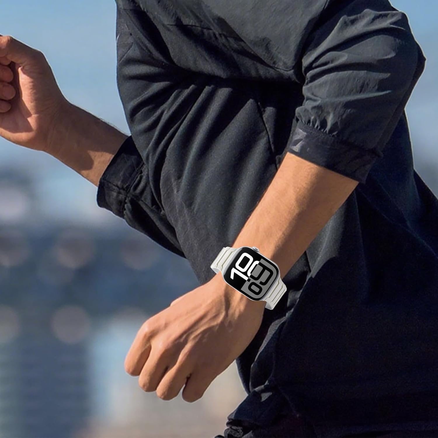 Magnetic Band for Apple Watch Band 49mm 46mm 45mm 44mm 42mm 41mm 40mm 38mm Women Men,Soft Silicone Sport Replacement Strap for iWatch Ultra2 Series 10 9 8 7 SE 6 5 4 3 2 1 - Image 5