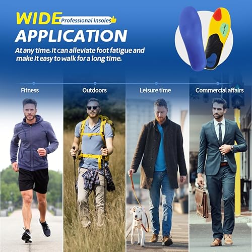 Miniatura 7 de TANSTC Plantillas para fascitis plantar para hombres de pie todo el día, soporte de arco medio, insertos de zapatos para mujeres, pies planos,