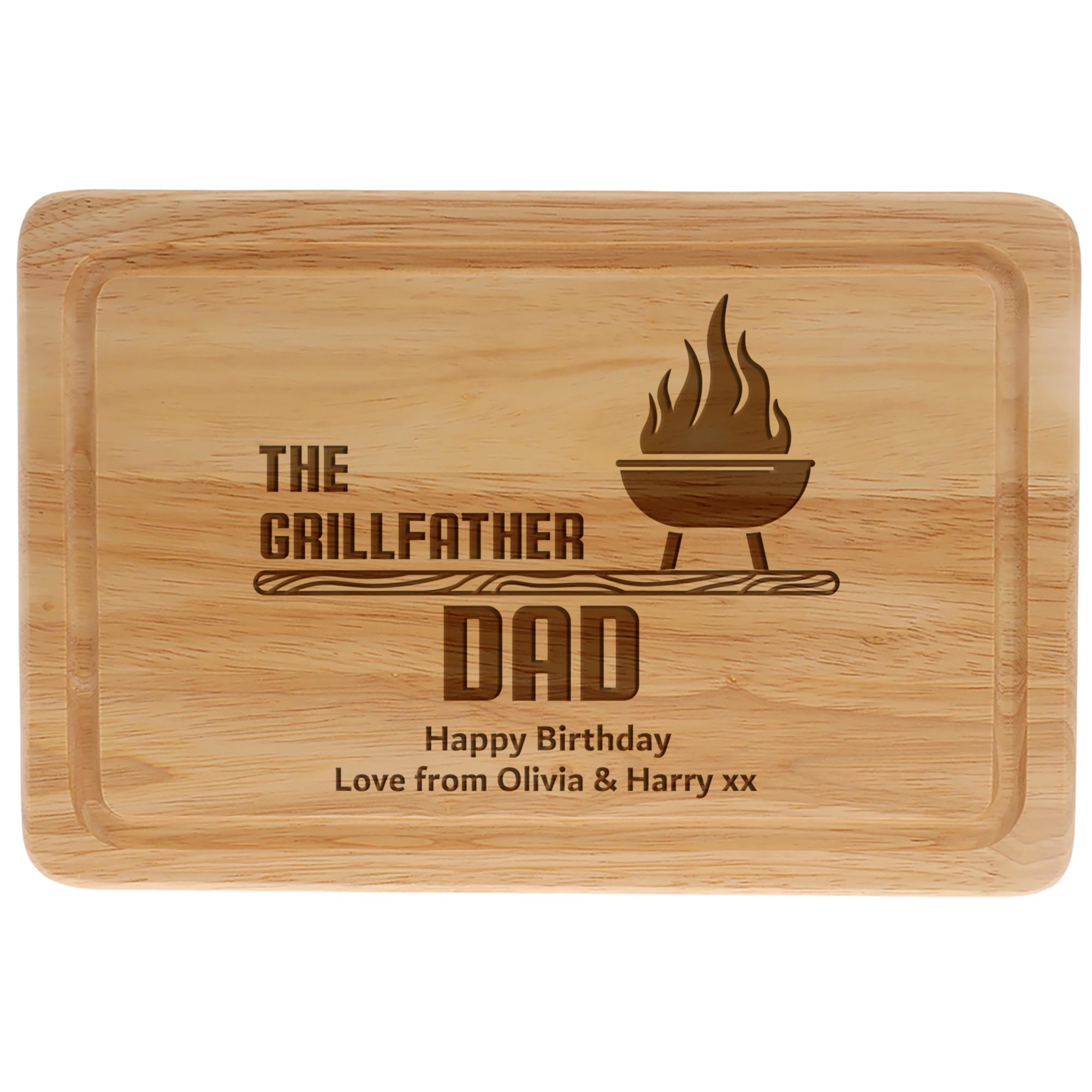 Personalised The Grill Father Chopping Board GrillFather Cutting Board Grill board, BBQ Happy Birthday Present Gift for Him