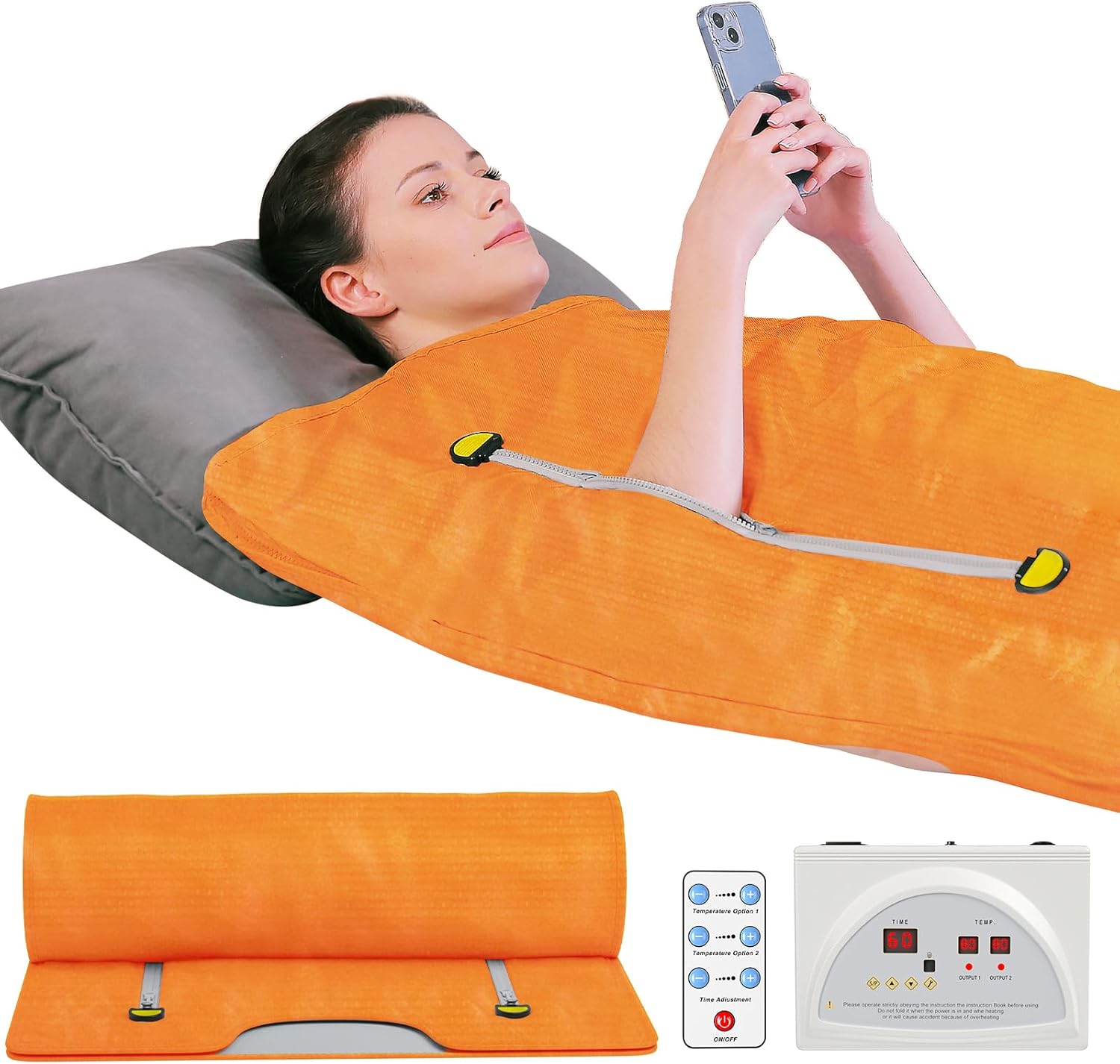 RELOIVE Far Infrared Sauna Blanket, Portable Infrared Sauna for Home Relaxation