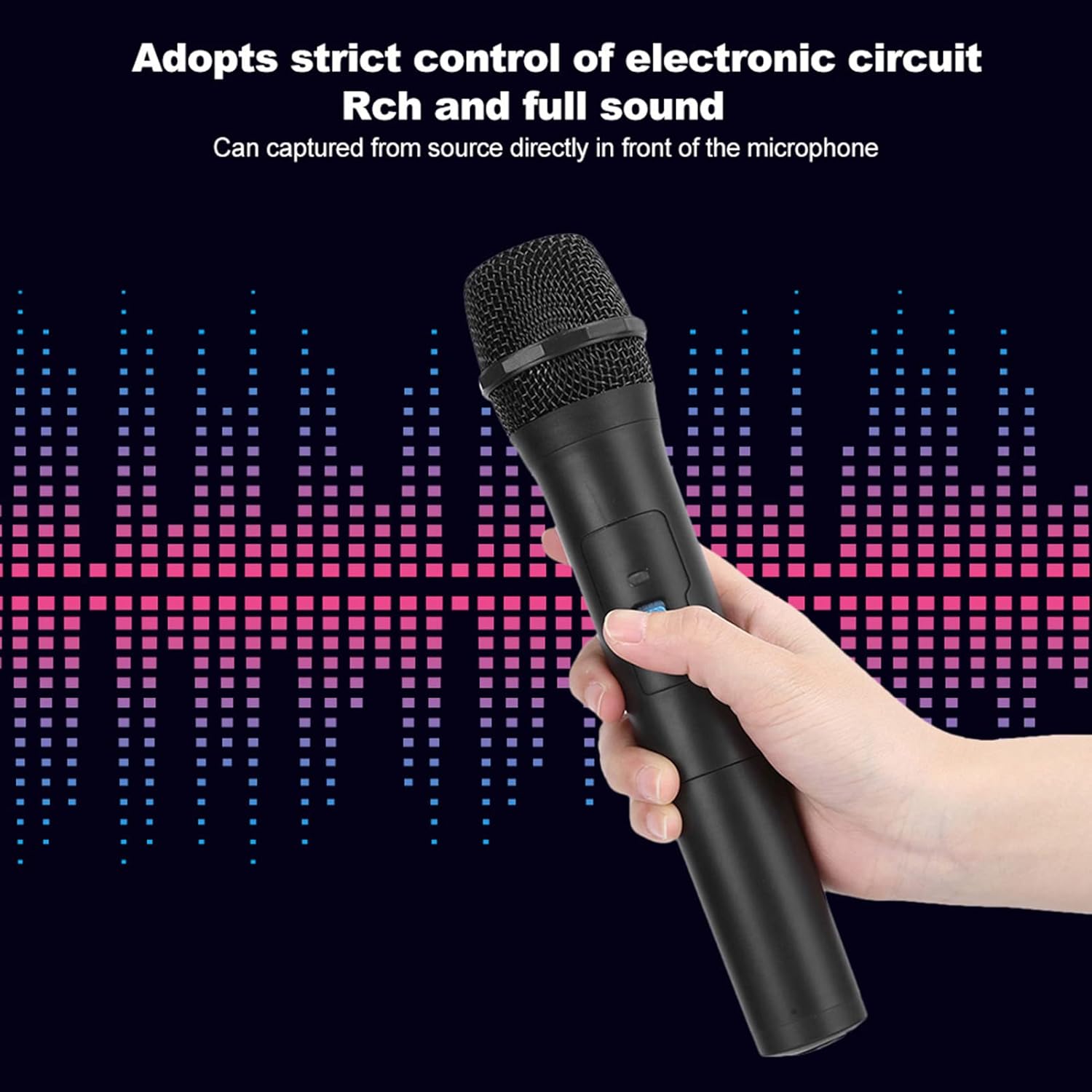 Microphones for Singing, V16U Universal Microphone 2 in 1 VHF USB Receive Handheld Mic, Less Interference, for Karaoke, Speech, and More (1 for 2)