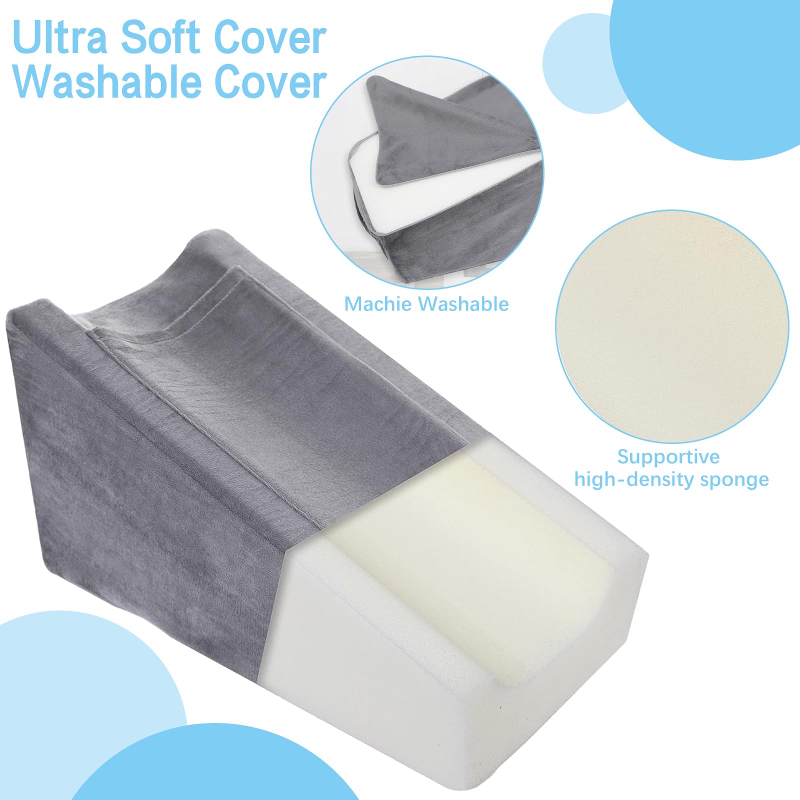 Cuscino per Elevazione del Braccio - Cuscino Post Operatorio per Infortuni al Gomito, Cuscino di Supporto per il Braccio - Cuneo per Sollevare il Braccio - 40 × 20 × 24 cm