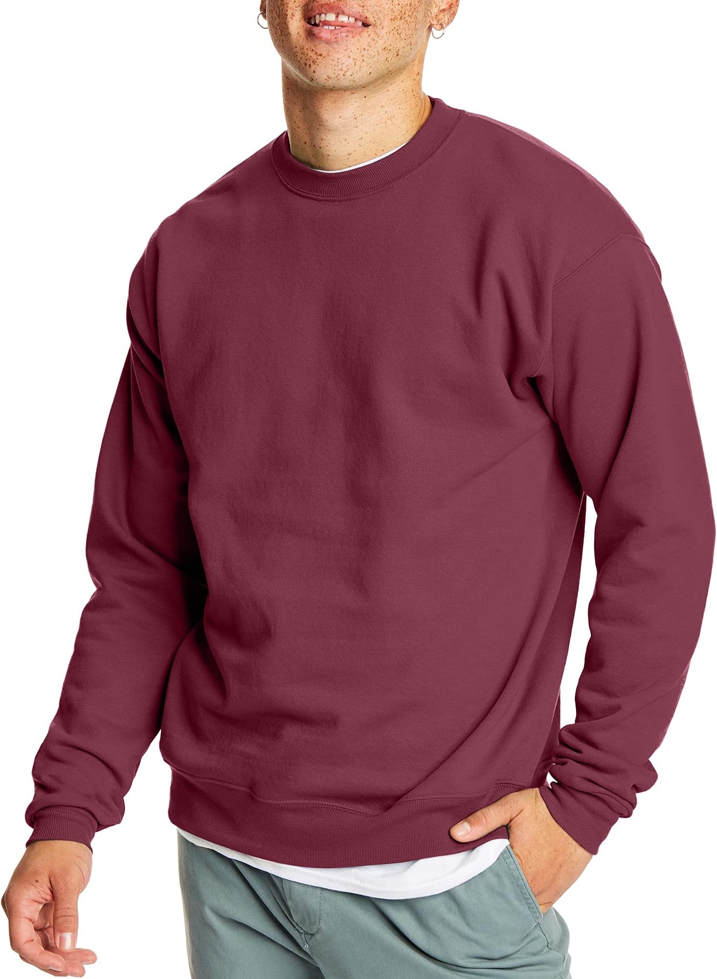 Men's Sweatshirt, EcoSmart Fleece Crewneck Sweatshirt, Big & Tall Available, 1 or 2-Pack