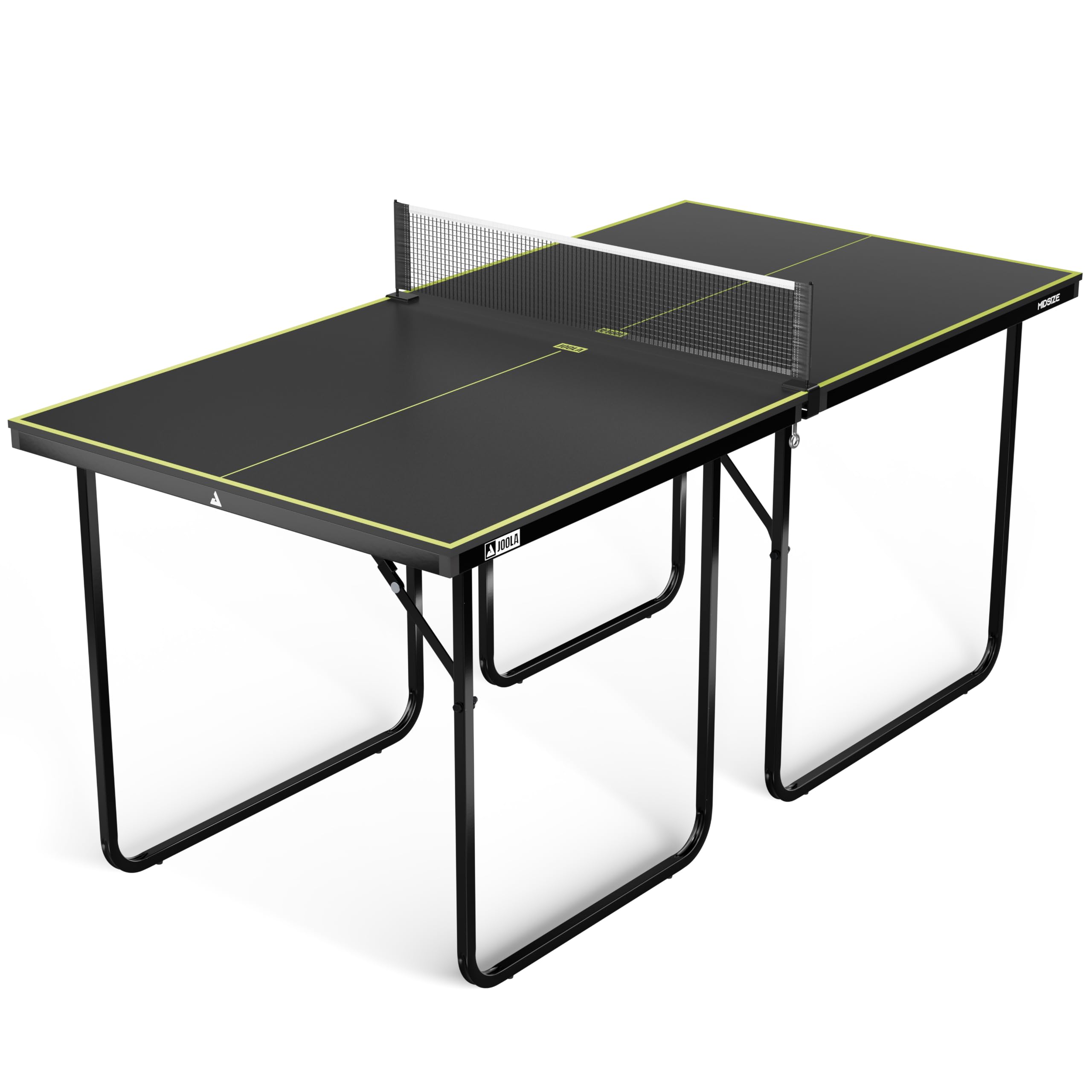 JOOLA Tavolo da ping pong Midsize – Tavolo da ping-pong per interni, con rete da ping pong, 22 kg, grigio scuro, 168 x 84 x 76 cm