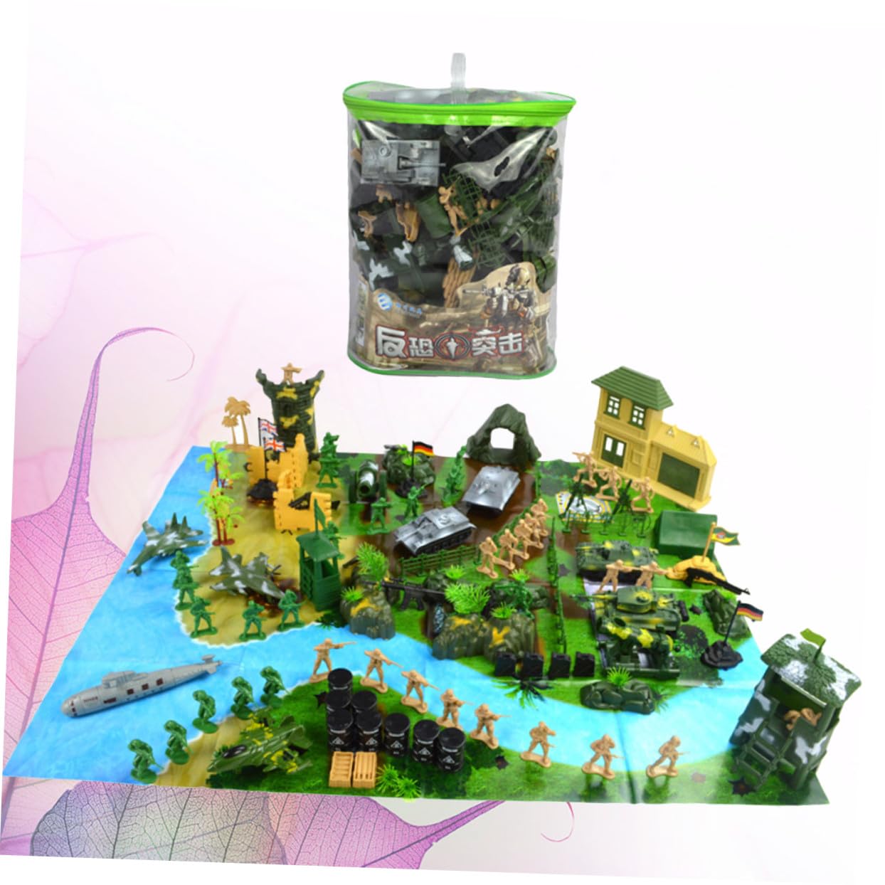 Uonlytech 130 Piezas Modelos Militares para Simulación Mesa Juguetes Duraderos para Incluye Soldados y Tanques para Juego Educativo y Recreativo