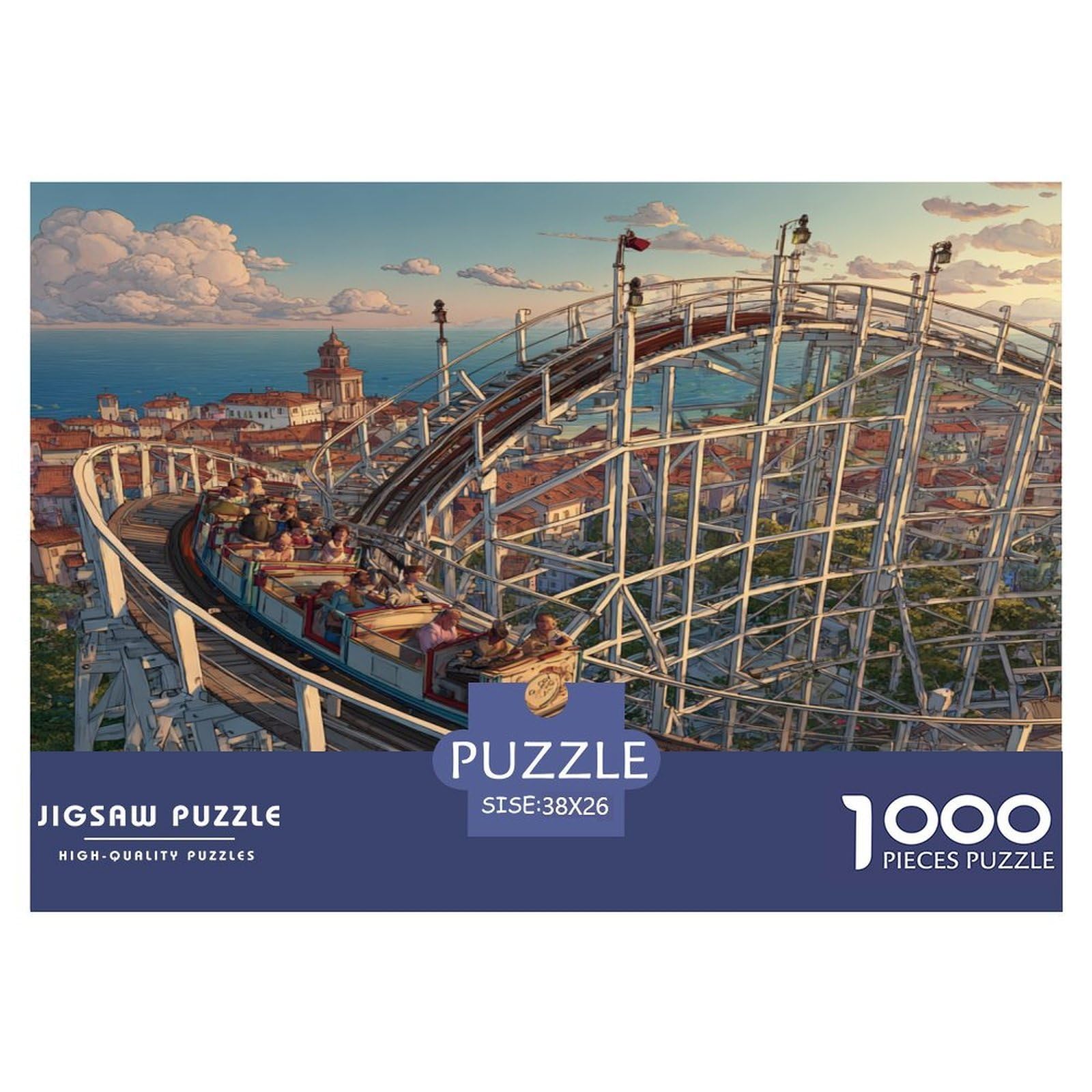 Roller Coaster Jigsaw Puzzles for Adults 1000 Pieces Great Gifts Puzzle Challenge Toy Educational Games Home Decoration 38x26cm/1000pcs — image 1