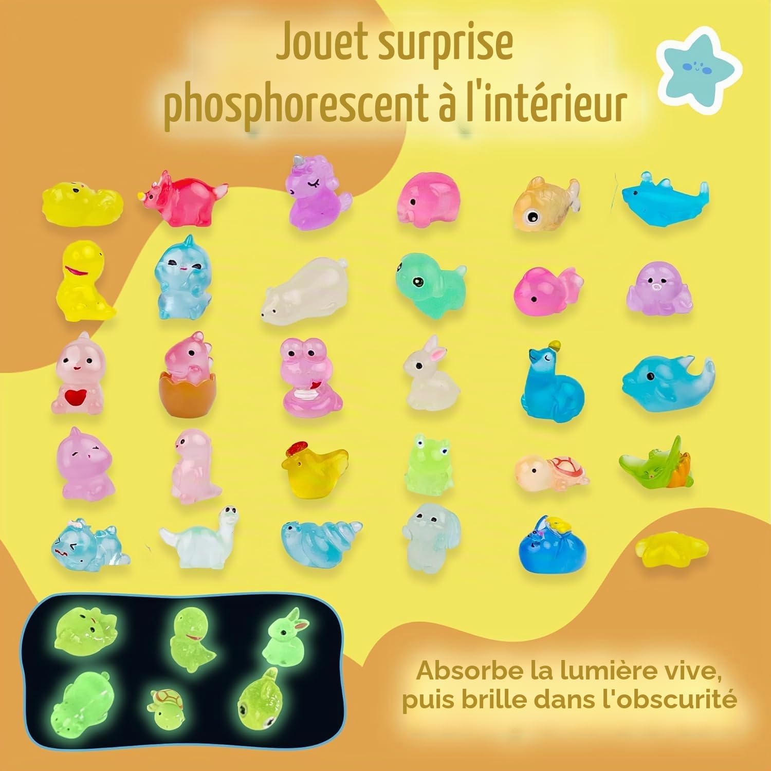 Lot de 30 bombes de bain pour enfants avec jouets à l'intérieur, bombes de bain moussantes naturelles et biologiques avec surprise phosphorescente à l'intérieur, cadeau parfait pour anniversaire