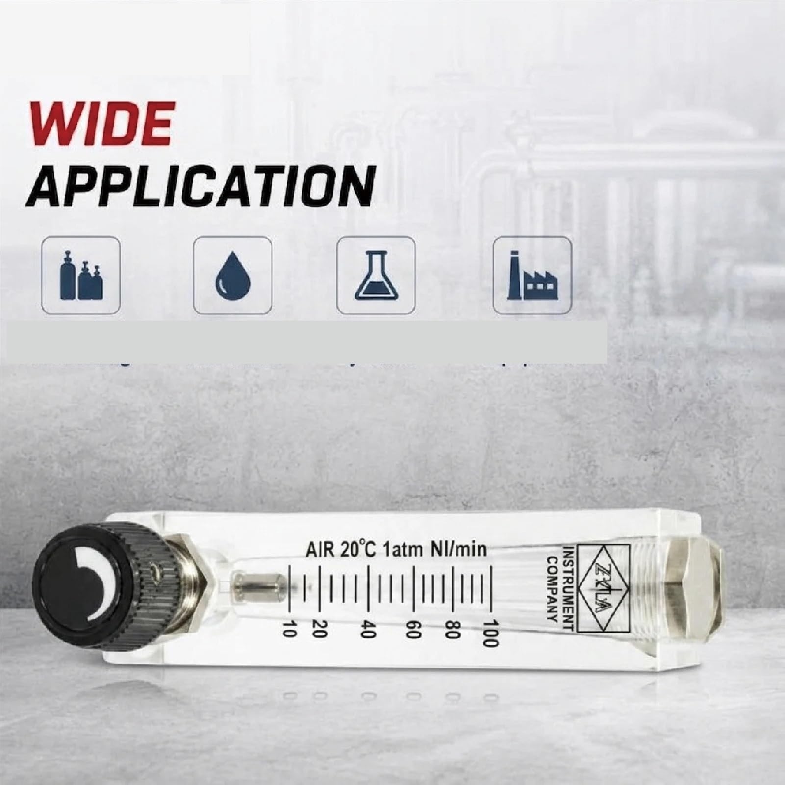LZM-6T Medidor de Flujo rotámetro Panel acrílico Líquido pequeño 6-1000 ml(Liquid 16-160ml-min)