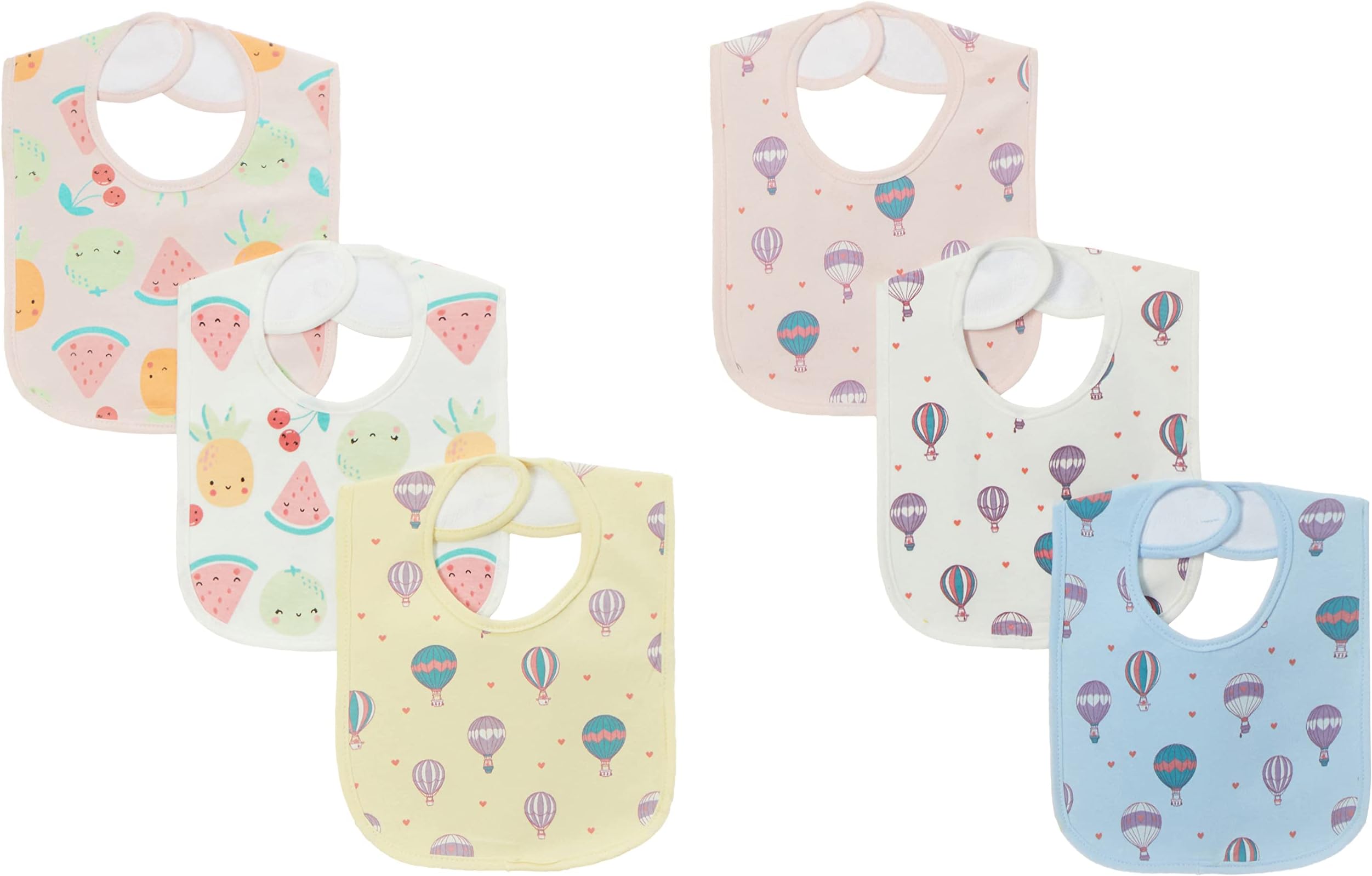 Amazon Brand - Mama Bear Baby Bibs, Pack of 6