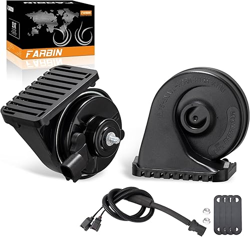 Vista 38 de FARBIN Bocina de coche compatible con Toyota/Lexus/Subaru, etc. Bocina de caracol eléctrica de tono alto y bajo de 12 V con parrilla protectora