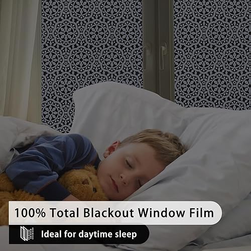 Miniatura 3 de ConCus-T Película opaca de privacidad para ventana, sombra completa, opaca, resistente a los rayos UV, película para ventana, no adhesiva,