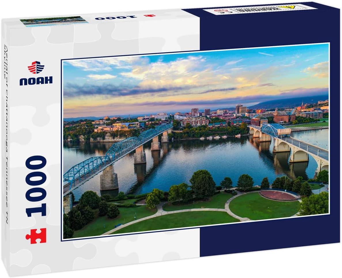 Noah Jigsaw Puzzle Aerial of Chattanooga Tennessee TN Skyline 1000 Pieces