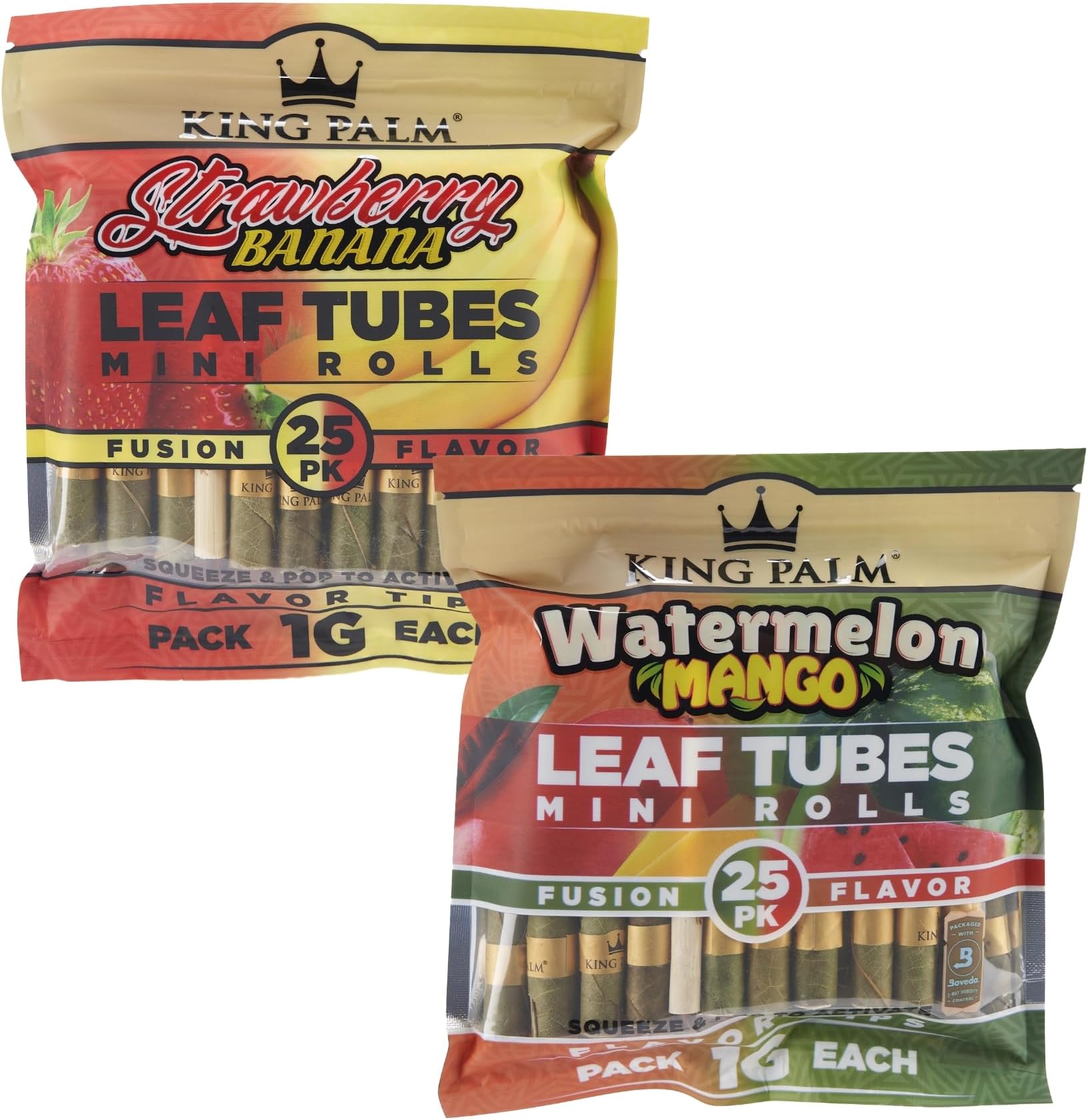 King Palm Mini Size Cones - Natural Pre Rolled Cone Palm Leafs - Corn Husk Filter Tip - Pre Rolled Rolling Paper with Tips & Packing Tubes Included (2 Packs, 50 Cones, Mixed Bundle)