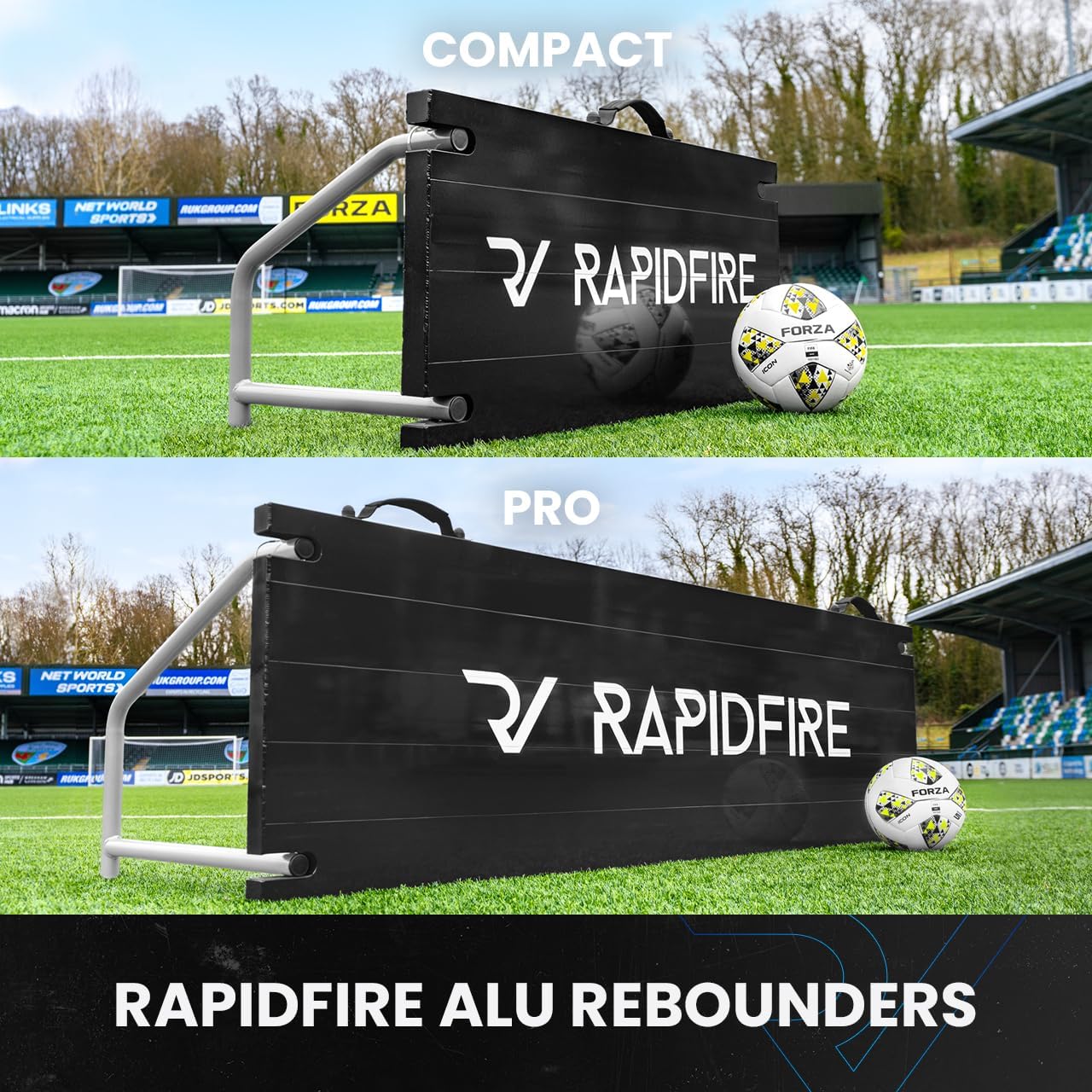 RapidFire Alu Rebounder - Compact & Pro | Instantaneous Rebounder | Ultra-Durable Aluminium