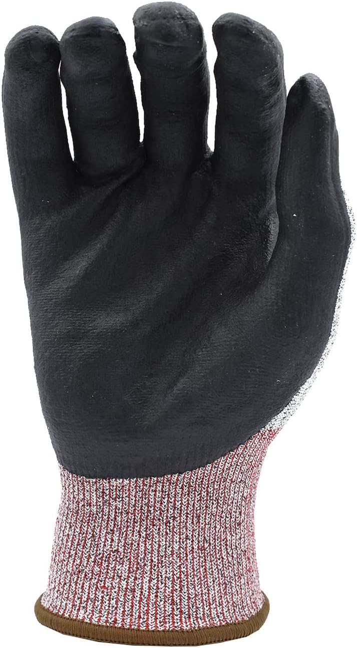 Cordova 3734XXL Machinist 13-Gauge Gloves, HPPE/Glass Shell, Black Foam Nitrile Palm Coating, ANSI Cut Level A4, Touchscreen Fingertips, 2X-Large - - 