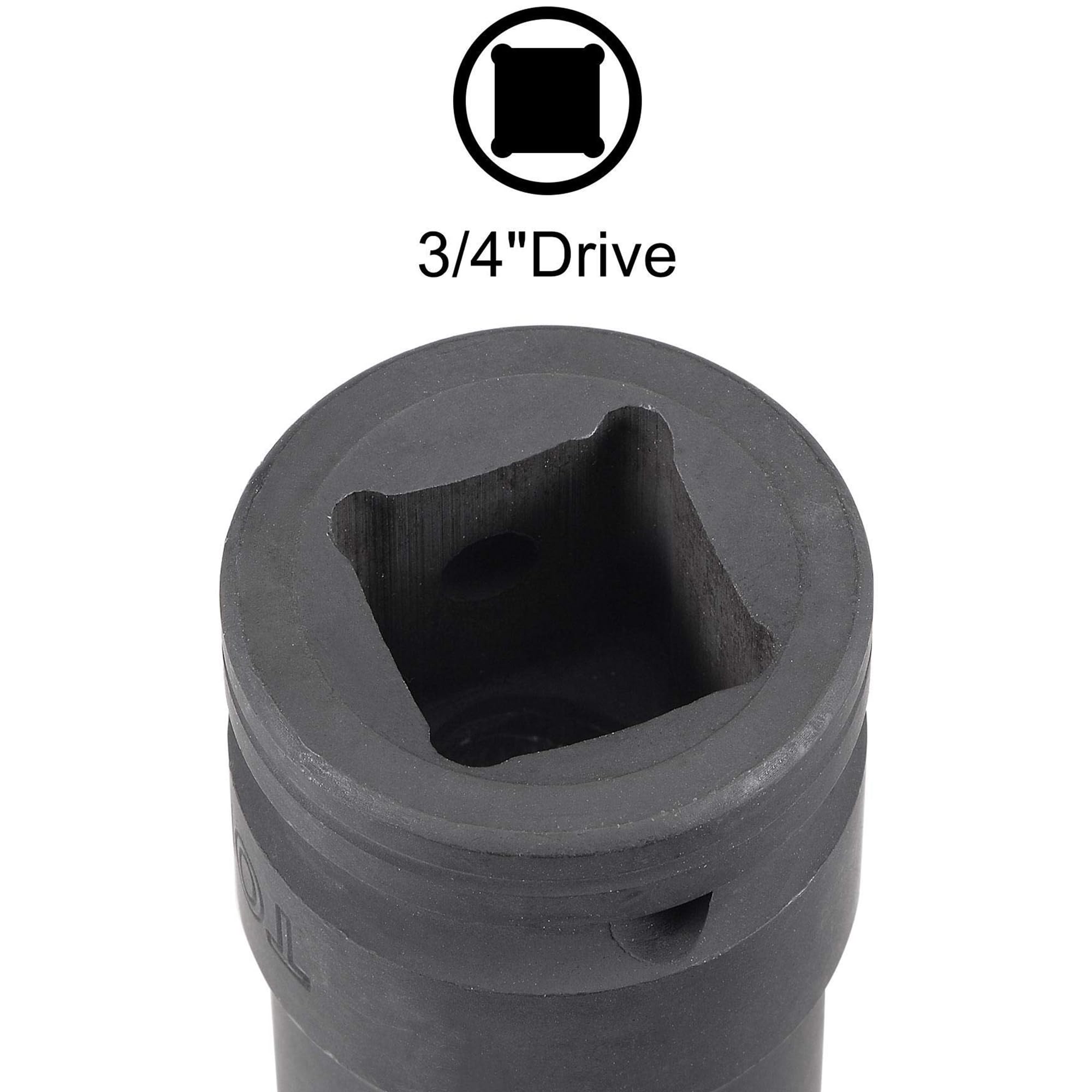 TA-VIGOR 12-Point Deep Impact Socket, 3/4-Inch Drive 19mm Metric Spindle Axle Nut Socket Driver Wrench - Image 4
