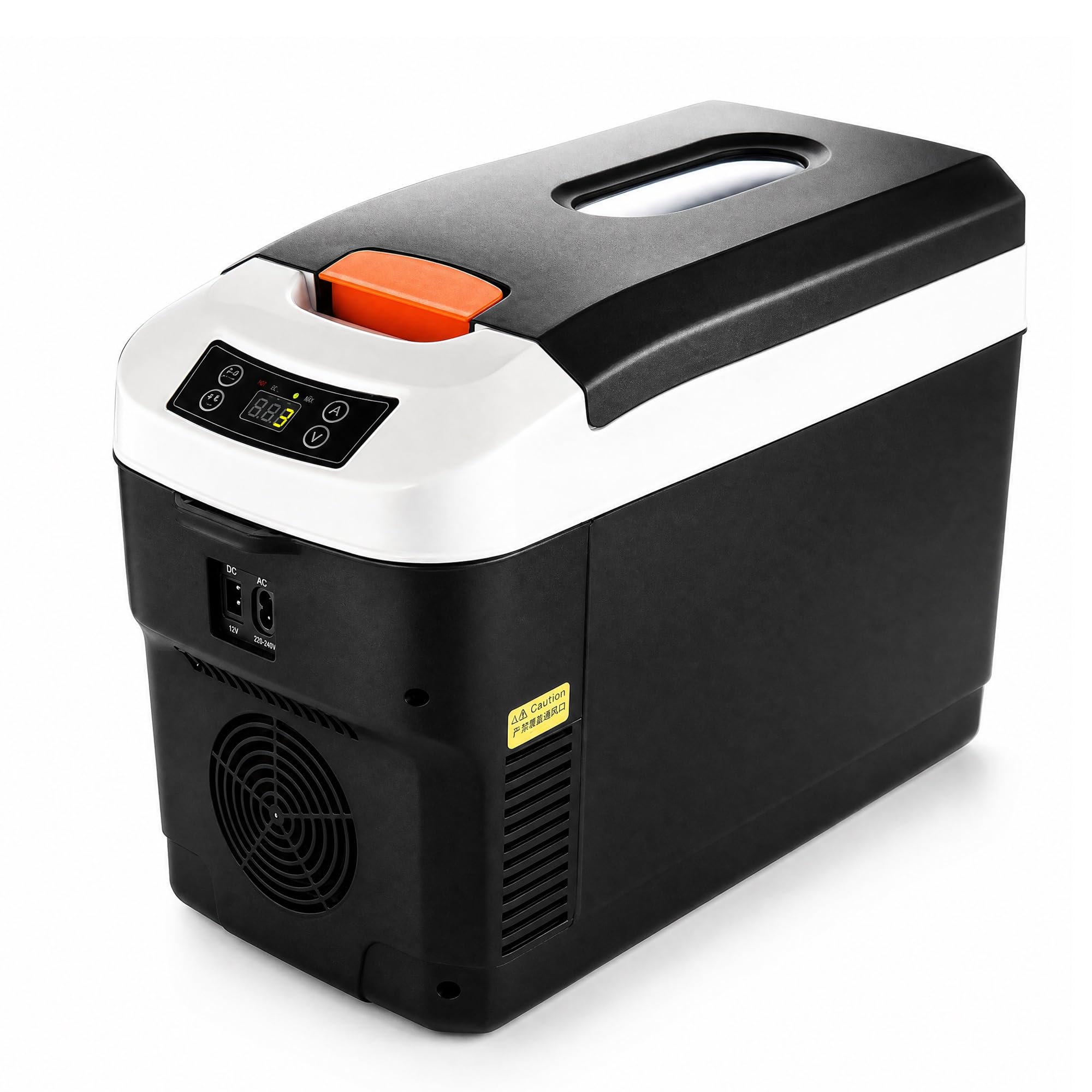Frigo Portatile 12L 12V/24V, Semiconduttore Freddo Caldo per Camion Casa | 28°C Sotto Ambiente, 65°C Riscaldamento, Controllo Digitale, Antii-vibrazione 45°, Silenzioso per Auto Camion Camper(Black)