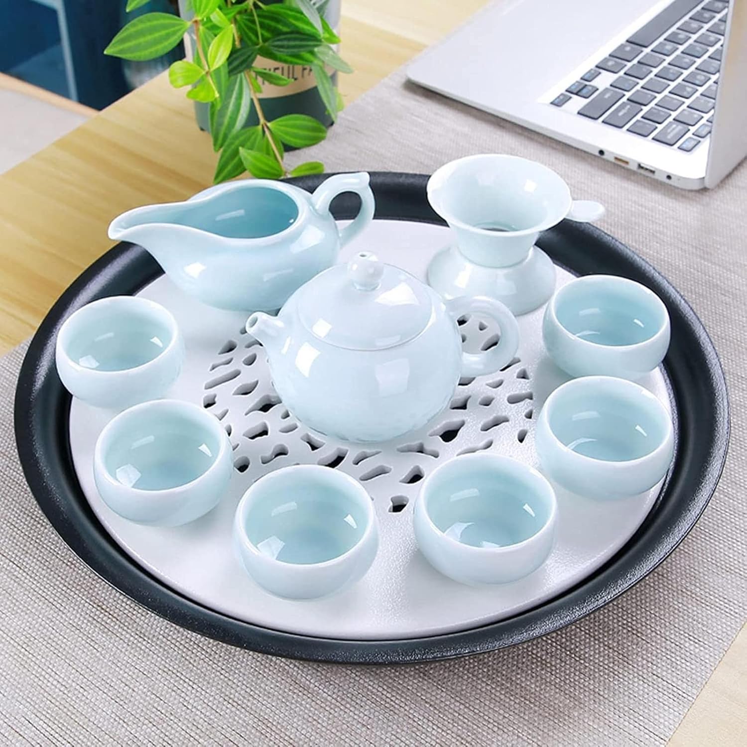 中国伝統の手作りティーセット 10 個セット 磁器ティーポット、ティー 