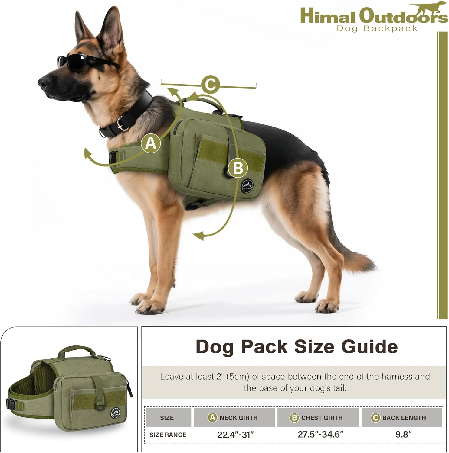 Himal Outdoors Dog Backpack Saddle Bag, Tactical Singapore Ubuy