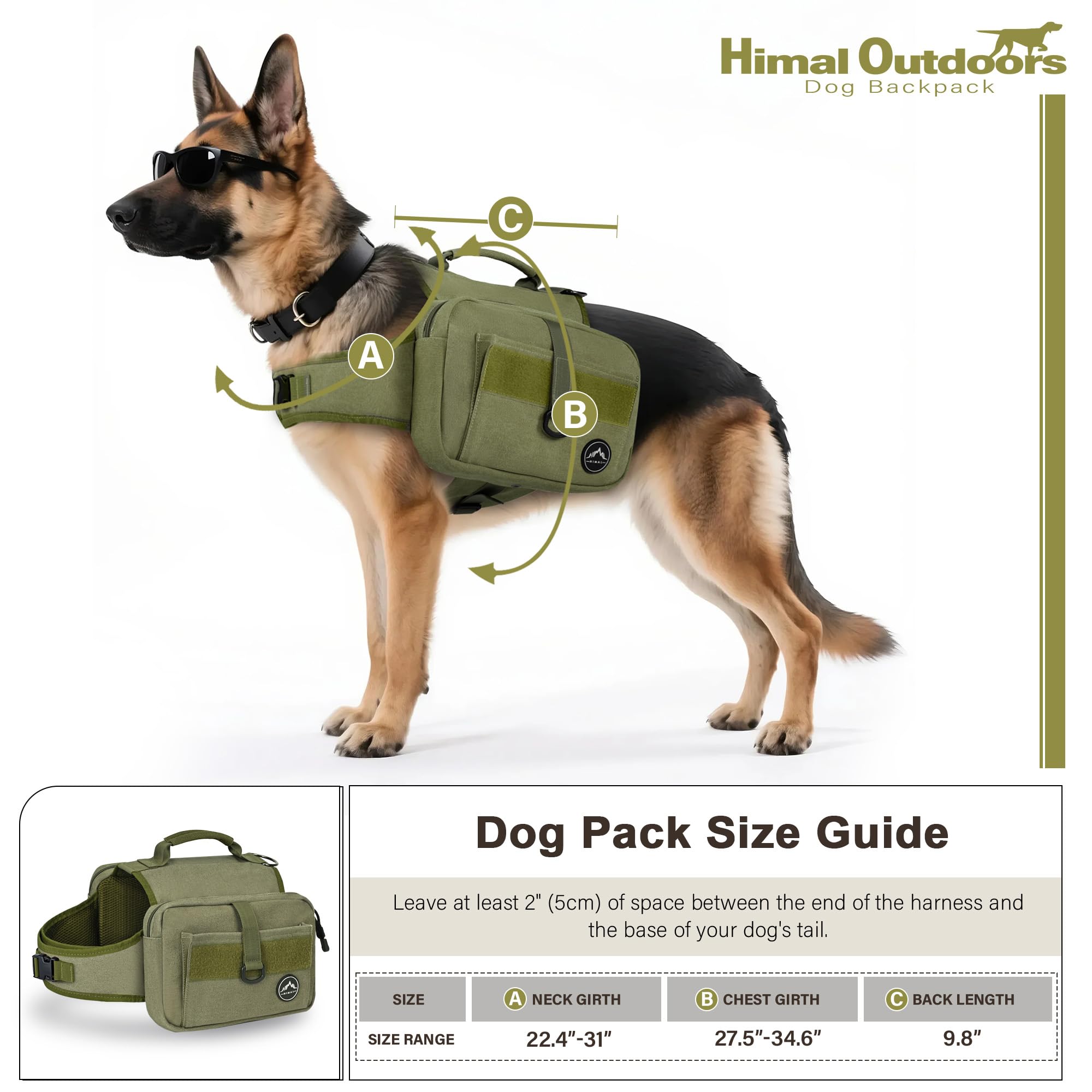 Amazon.com : Himal Outdoors Dog Backpack & Saddle Bag, Tactical