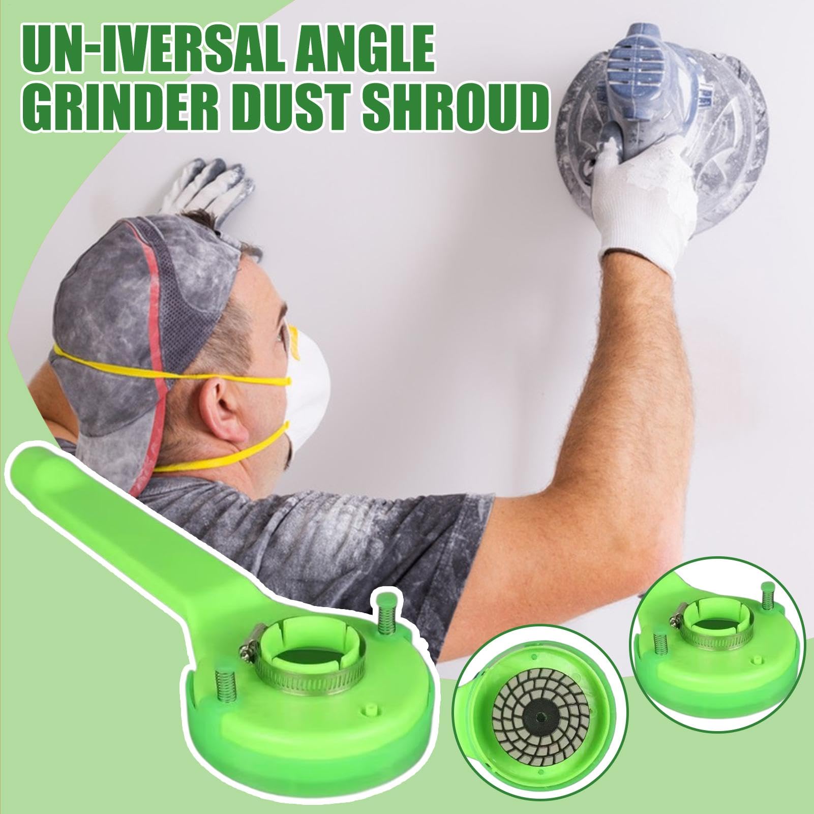 Dust Shroud Angle Grinder, Grinding Dust Collector, Dust Extraction Cutting Guard, Angle Grinder Dust Collection Attachment, Adjustable Efficient Power Angle Grinders Parts For Concrete