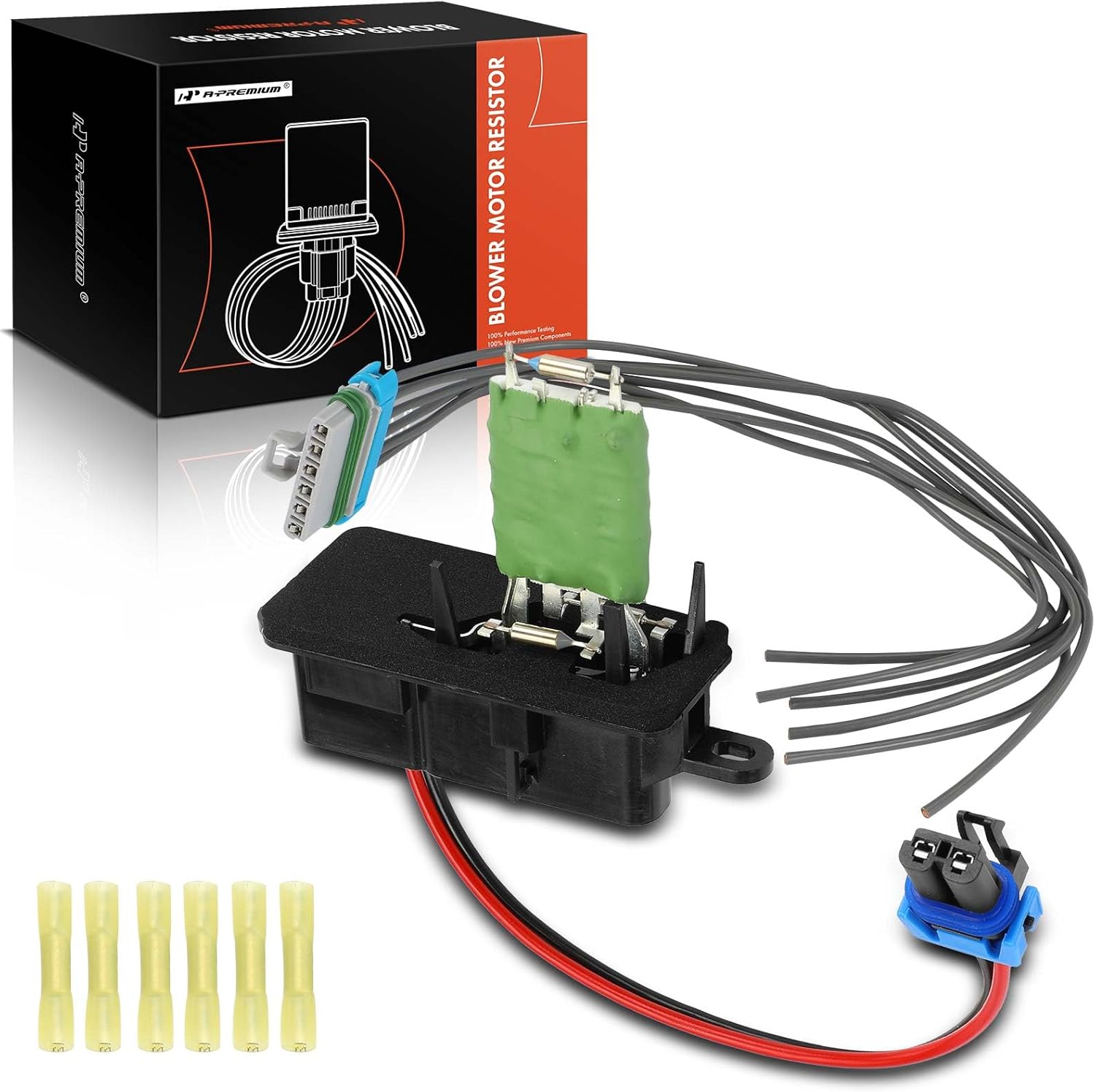 A-Premium Front HVAC Blower Motor Resistor Compatible with Chevrolet Express 2500, Express 3500, Express 1500, C4500 Kodiak, C5500 Kodiak, C6500 Kodiak & GMC Savana 2500, Savana 3500, Savana 1500