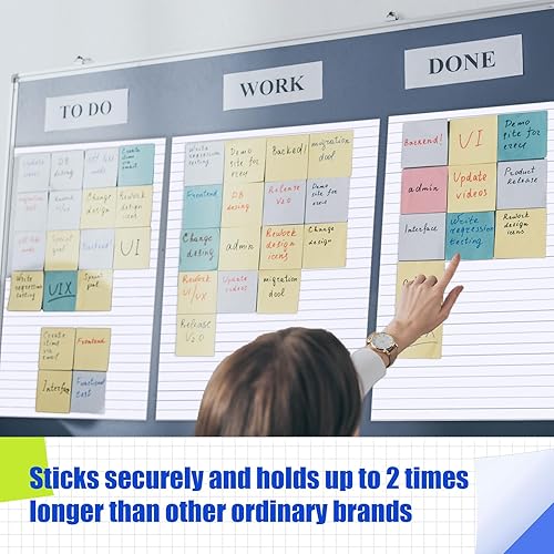 Miniatura 6 de ReliThick 12 almohadillas adhesivas de caballete, 25 x 30 pulgadas, blanco, forrado, 30 hojasbloc, papel de tabla de anclaje para profesores, tabla