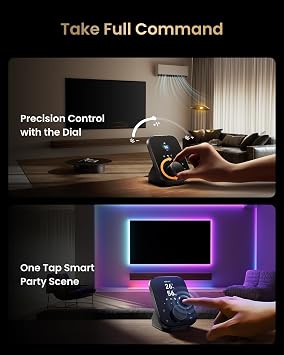 SwitchBot Hub 3 (الجيل الثالث)، محور منزلي ذكي مع شاشة IPS مقاس 2.4 بوصة ومقبض تحكم، ومقياس حرارة ورطوبة WiFi، وجهاز تحكم عن بعد بالأشعة تحت الحمراء (Matter/Bluetooth 200m)، متوافق مع Alexa/Google/Apple Home