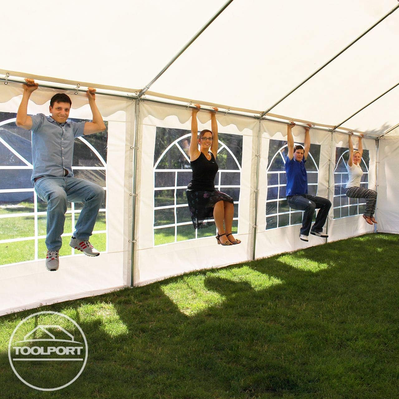 TOOLPORT 13x20 ft Marquee Party Tent PVC 700 N Canopy Waterproof White