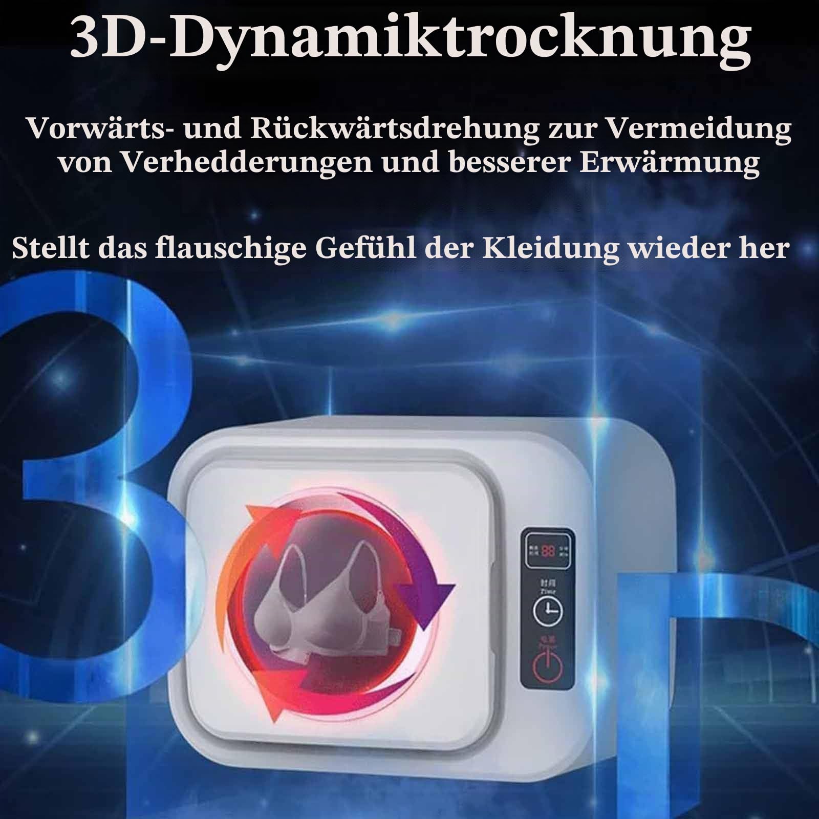 Mini-Wäschetrockner, Kleine Trocknungsmaschine, Schnelles und Leises Trocknen für Schlafsäle, Für Den Einsatz Auf Der Arbeitsplatte Oder an Der Wand,D