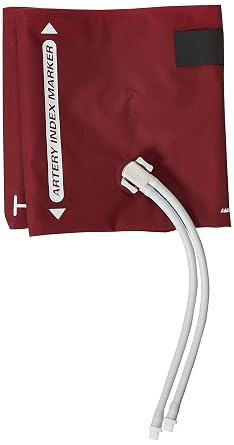 Welch Allyn REUSE-12-2SC FlexiPort Reusable Blood Pressure Cuffs with Two-Tube Screw-Type Connectors, Large Adult, Size 12