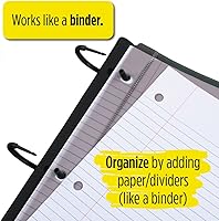 Vista 3 de Archivador de Five Star híbrido, modelo Flex de 1-1/2 pulgadas, Rojo