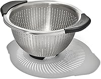 OXO Good Grips 3 Qt Stainless Steel Colander - Stable Non-Slip Handles, Fast Draining for Pasta & Veggies