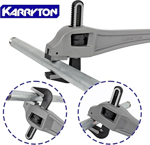 Miniatura 72 de Llave de tubo de aluminio de 10 pulgadas, 1-5/8 pulgadas/1.614 in ajustable Cr-Mo apertura de mandíbula llaves de fontanería de mango recto