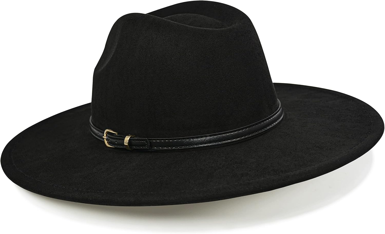 FLUFFY SENSE. Big Wide Brim Fedora Hat for Women - Nashville Outfits Western Hats Women's Felt Panama Rancher Hat - Image 2