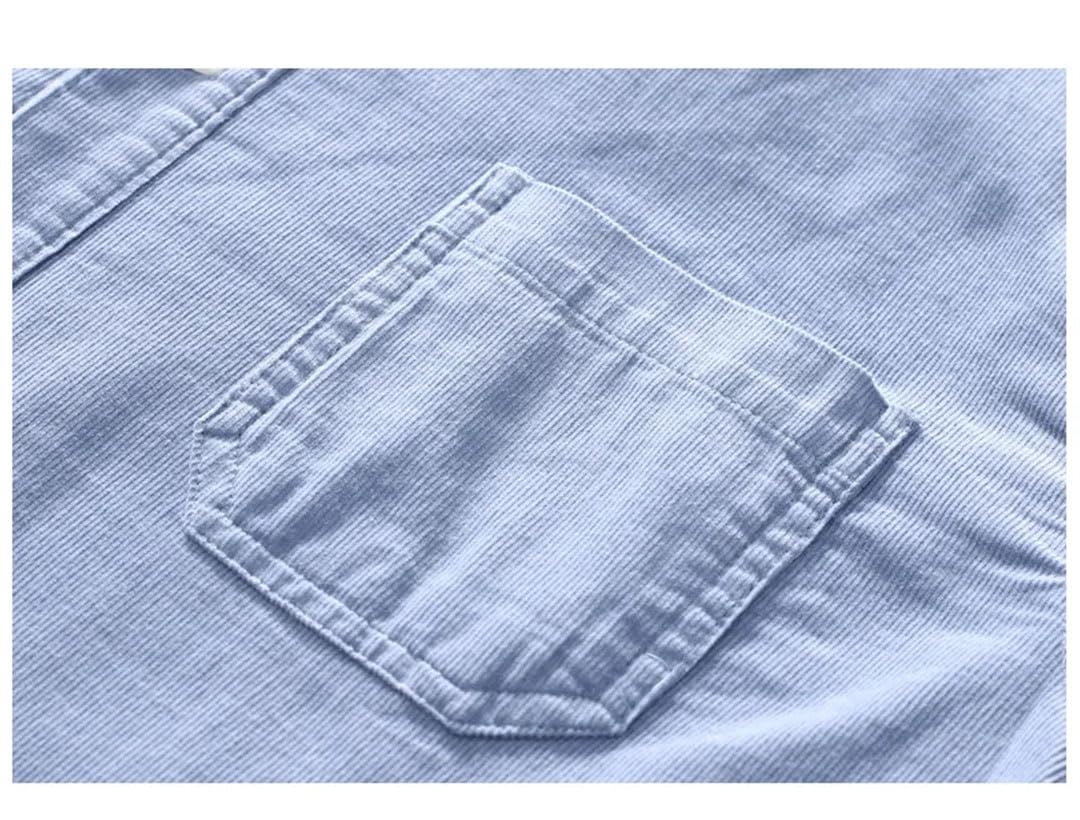 Camisa térmica de pana para hombre, de algodón, gruesa, para invierno, cálida, con forro polar