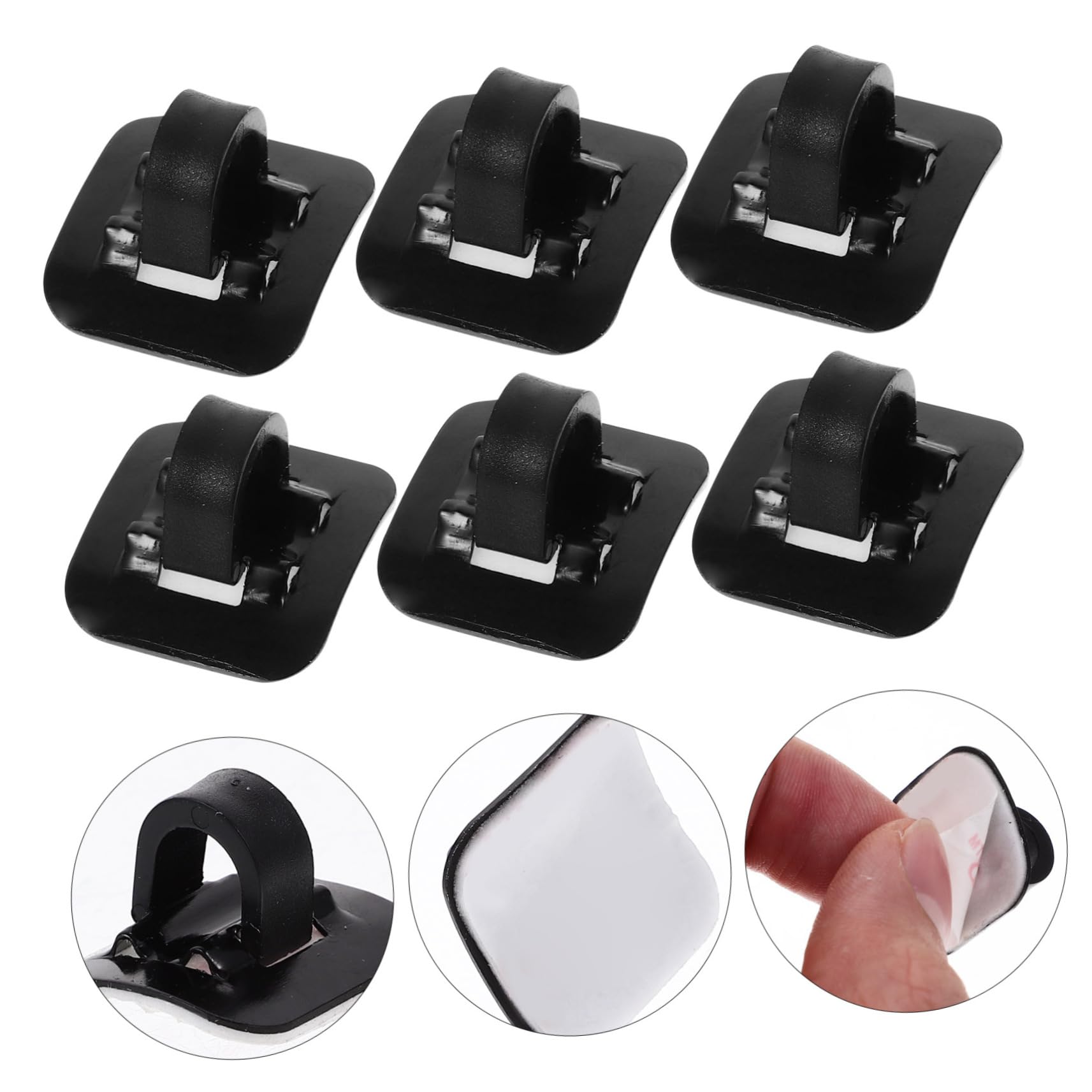 Happyyami 16 Sets Alloy Tube Guide Cable Clamp Adhesive Seat Shifter Housing Clip for Bike Sturdy Plastic Material Easy to Carry Smooth Surface for Skin Safety
