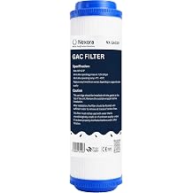 NEXORA 10 Inch Water Filter Cartridges for RO & Under Sink Systems   Universal Replacement Filters   PP Sediment, CTO Carbon Block & GAC Carbon   Multi-Pack GAC/UDF Cartridge, Pack of 1
