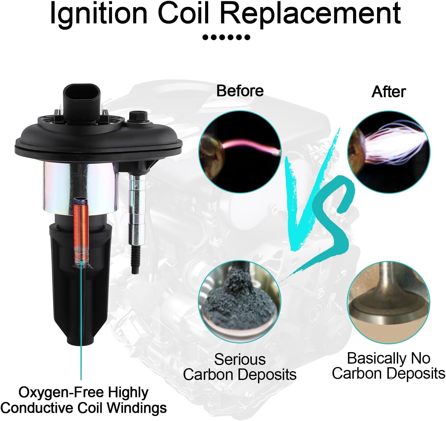 6PCS UF303 Ignition Coil Pack & 5019 Spark Plugs For Buick Rainier,Chevy Colorado Trailblazer,GMC Canyon Envoy,Hummer H3,Isuzu Ascender I-280 I-350 I-290 I-370,Saab 97X 2.8L 2.9L 3.5L 3.7L 4.2L