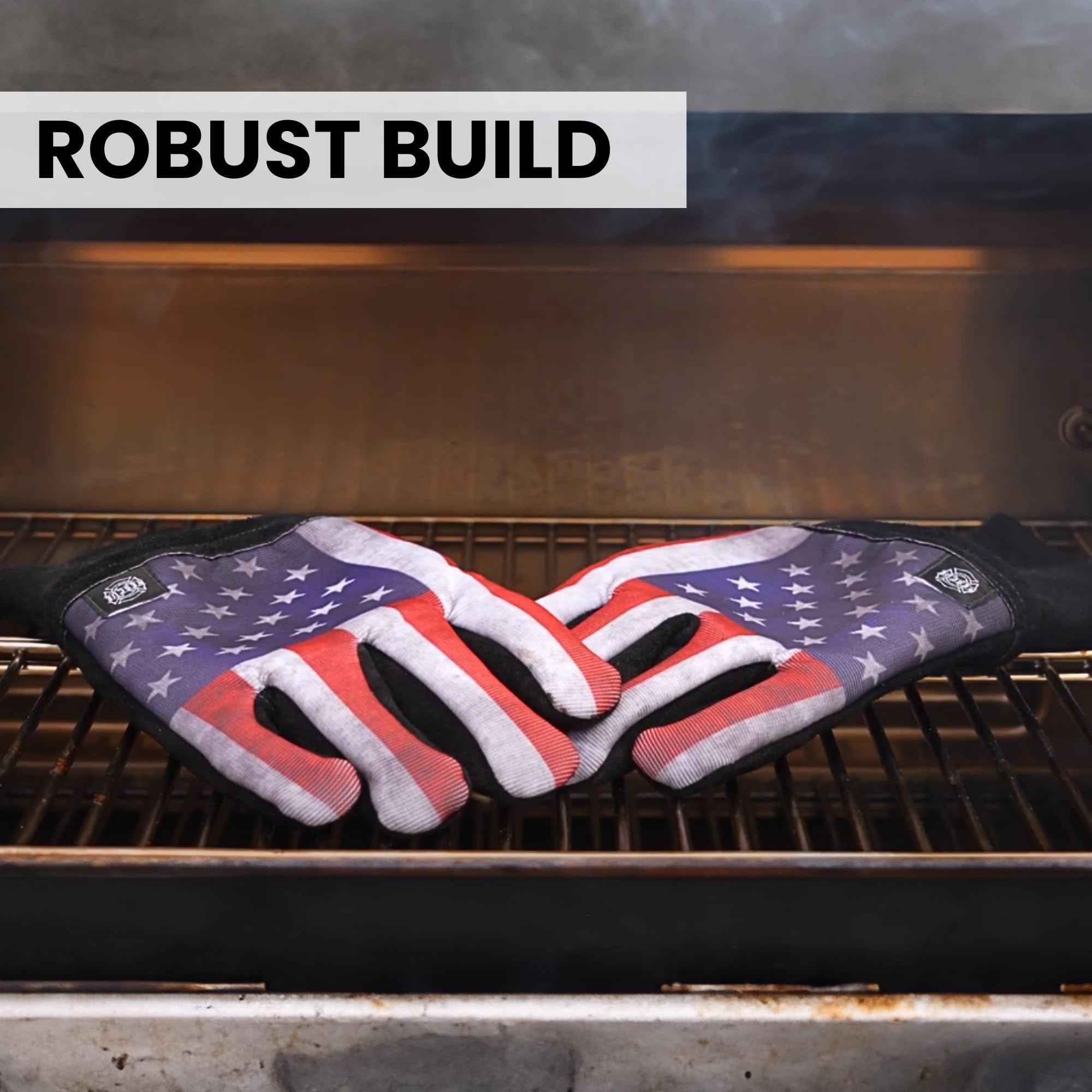 Grill Rescue Guantes de barbacoa 2.0 de neopreno resistentes al calor para asar, cocinar y hornear de forma segura, duraderos, talla única, versión 2 (EE. UU.)