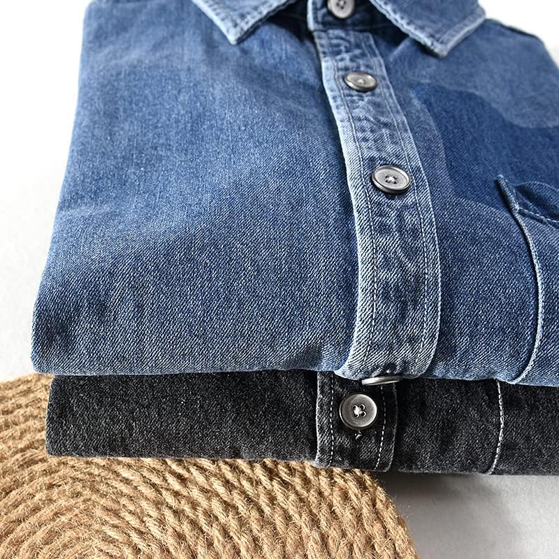 AAPAH Winter Men Denim Jackets Korean Style Streetwear Contrast Casual Loose Lapel Classic Cowboy Coats Shirts