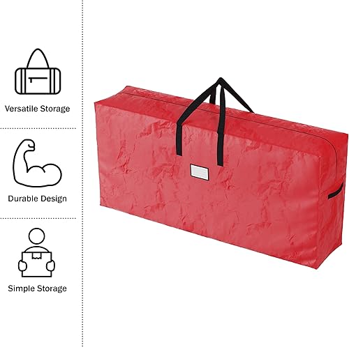 Miniatura 3 de Elf Stor - Paquete de 2 bolsas de almacenamiento para Navidad, para guardar un árbol artificial de hasta 9 ft en cada bolsa y proteger decoraciones