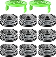 Vista 1 de 11 Pcs Dual Line String Trimmers Spools Compatible with Greenworks Model 2101602, 2101602A, STBA40B210, BST4000, 0.065" Line Replacement Spool