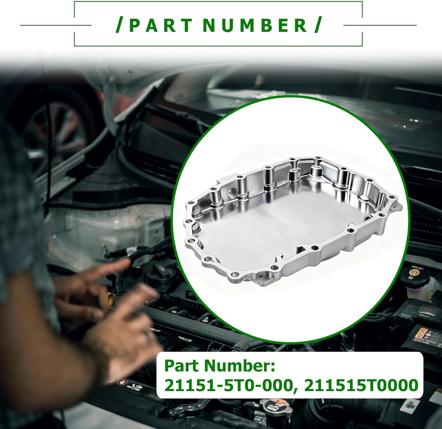 Transmission Oil Pan Compatible with Honda Fit 2015-2019 HR-V 2016-2018 L4 1.5L 1.8L Replace 211515T0000