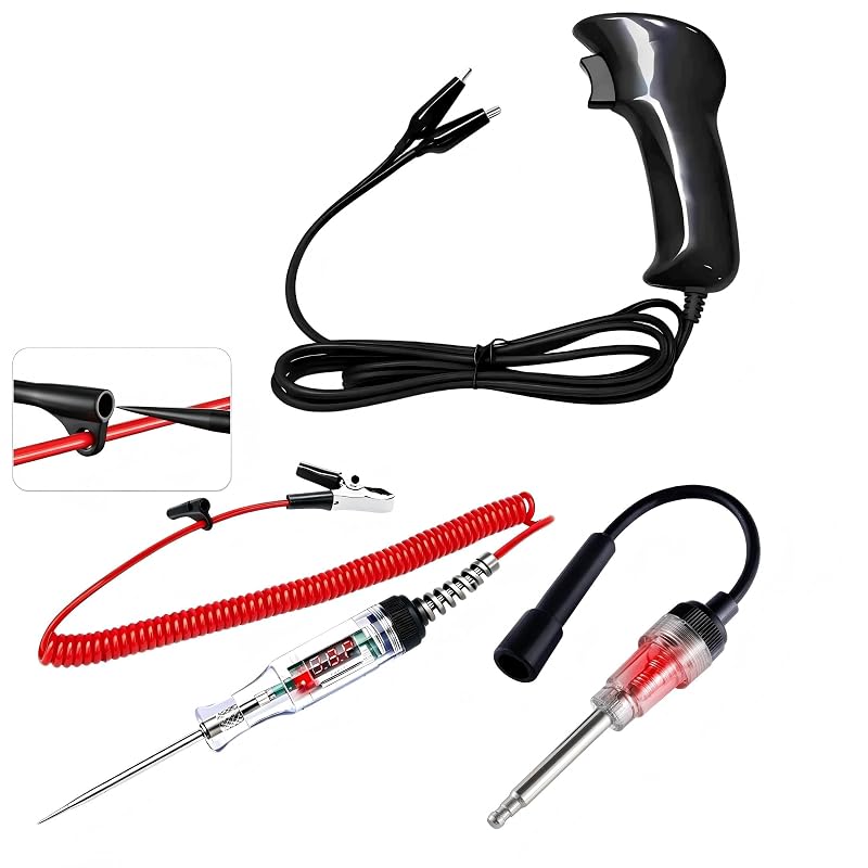 Kit VCC 3 em 1 com Testador de Circuito 5–80 V, Testador de Velas e Interruptor de Partida Remota – 3 peças