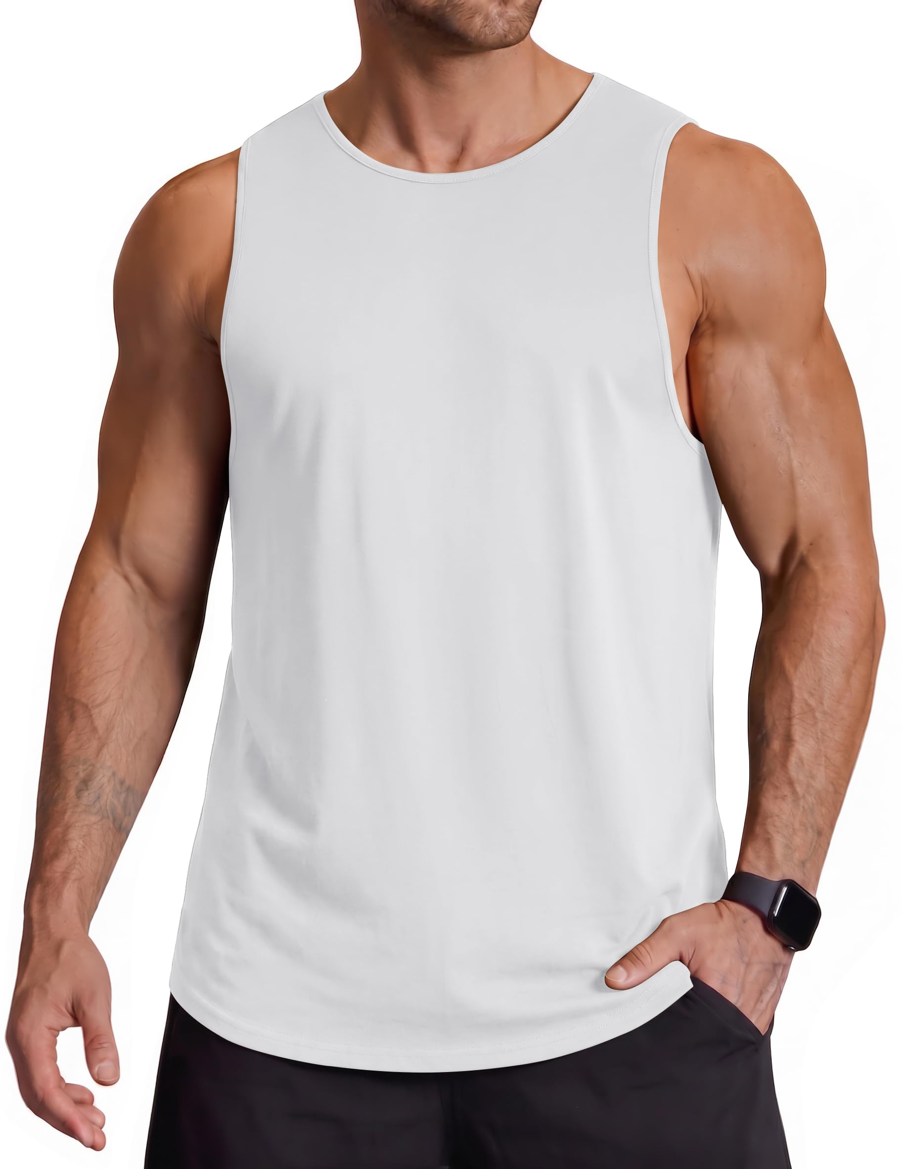 Men Workout Tank Tops Sleeveless Gym Muscle Shirt Quick Dry Tee