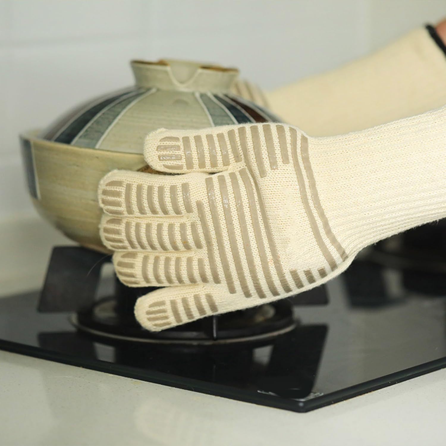 OXO】シリコンオーブンミット | ＡＢＣミッケ｜【公式】ABC通販サイト MEIBAOGE オーブンミット シリコンとコットン糸のテクスチャ ベーキングと調理 ノンスリップグリップ オーブンに簡単