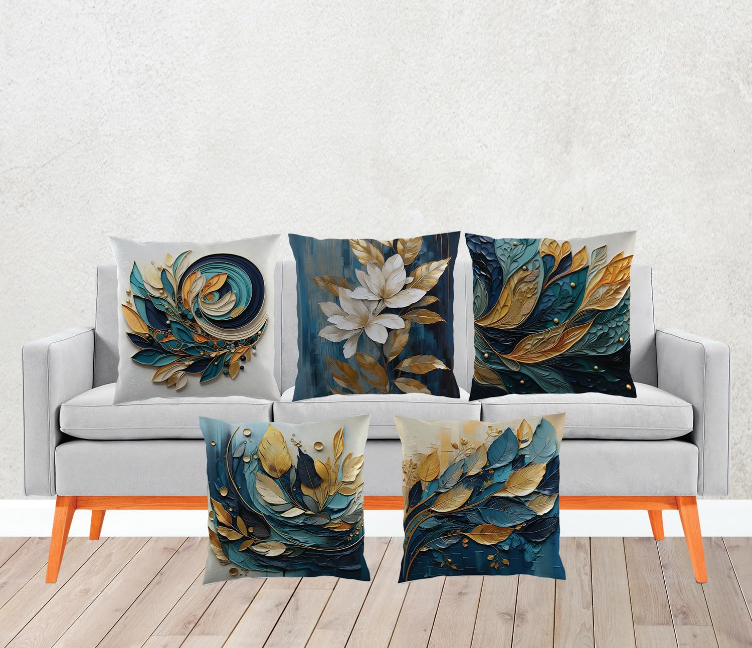 SCPmarts Abstract Printed Cushion Cover Home Decorative Pillow for Sofa Soft Solid Square Throw Pillow Cushion Covers Satin Cushion Covers Set of 5 Size 16 x 16 Inch (Design 16) SCPmarts Abstract Printed Cushion Cover Home Decorative Pillow for Sofa Soft Solid Square Throw Pillow Cushion Covers Satin Cushion Covers Set of 5 Size 16 x 16 Inch (Design 16)
