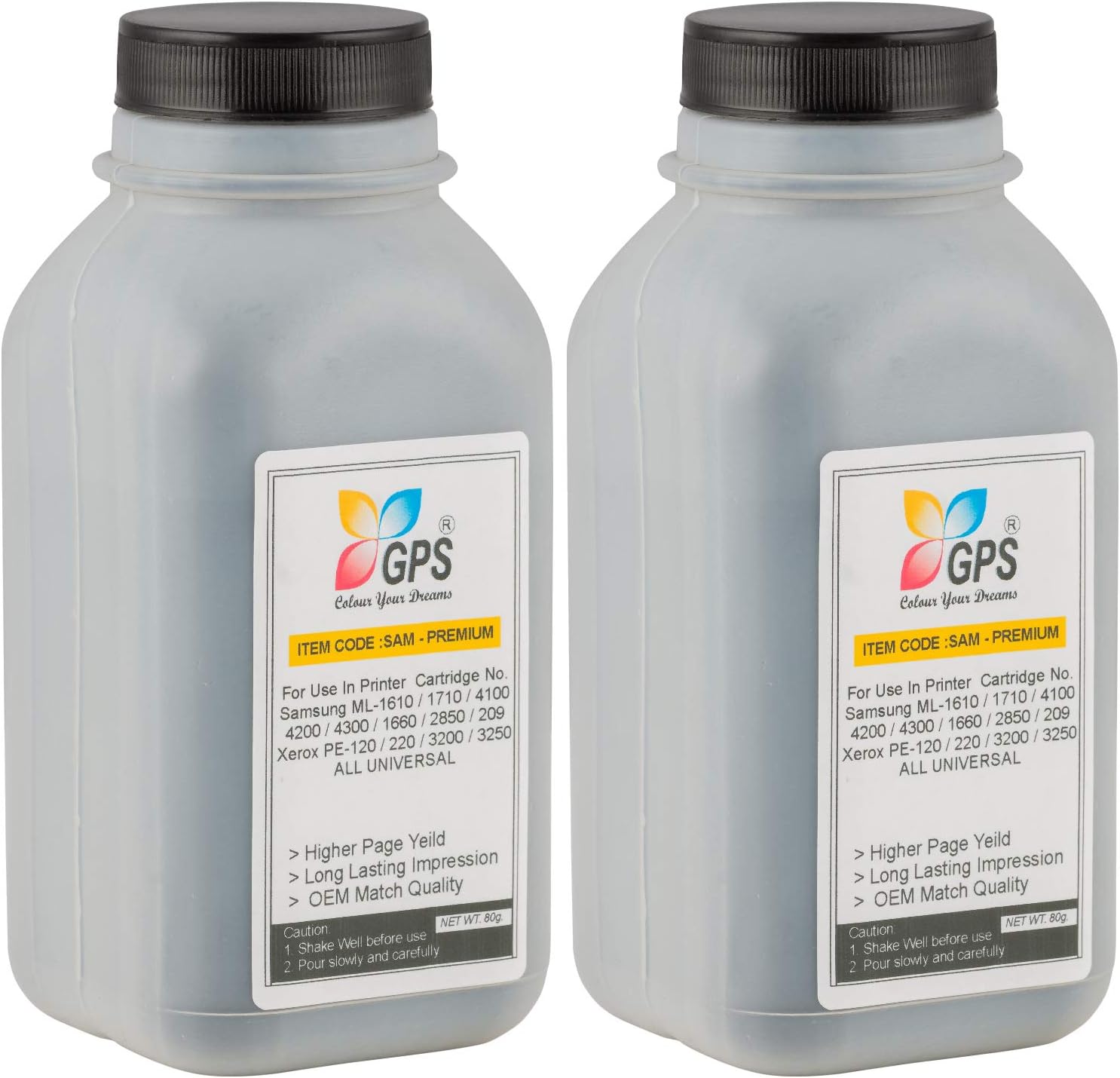 GPS COLOUR YOUR DREAMS Universal Mono Toner Powder for Samsung (Pack of 2)
