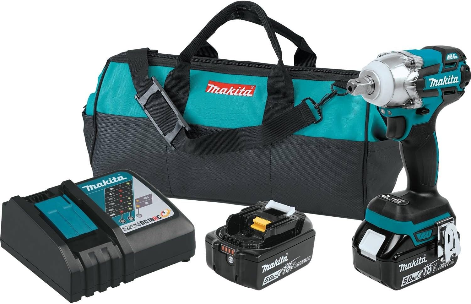 Makita XWT11T 18V LXT Lithium-Ion Brushless Cordless 3-Speed 1/2" Impact Wrench Kit